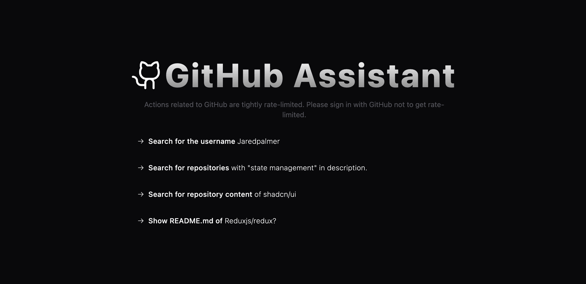 GitHub Assistant